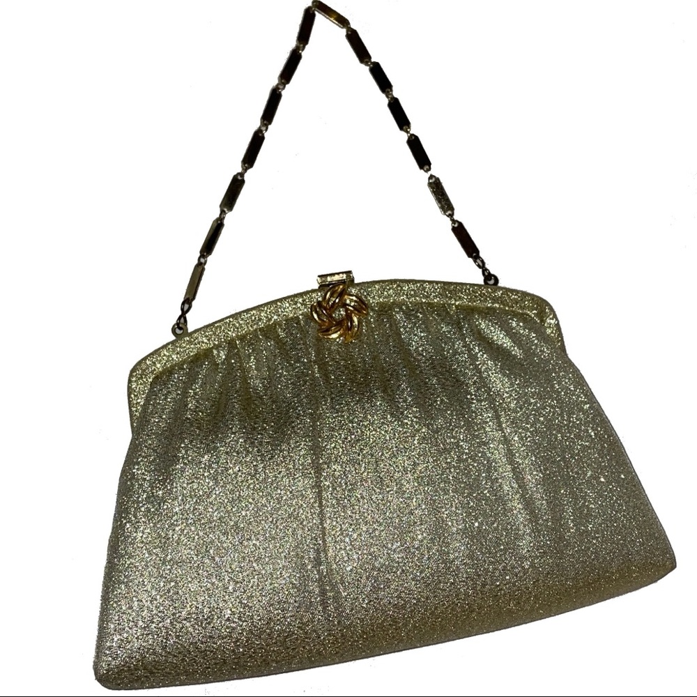 Vintage HL USA Gold Clutch Handbag